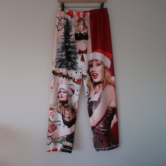 Women's TAYLOR SWIFT Christmas Pants size XXL Lounge Pants Swifty Christmas - Picture 1 of 6